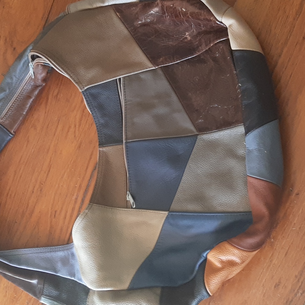 Patchwork Leather Sling Bag - image 5